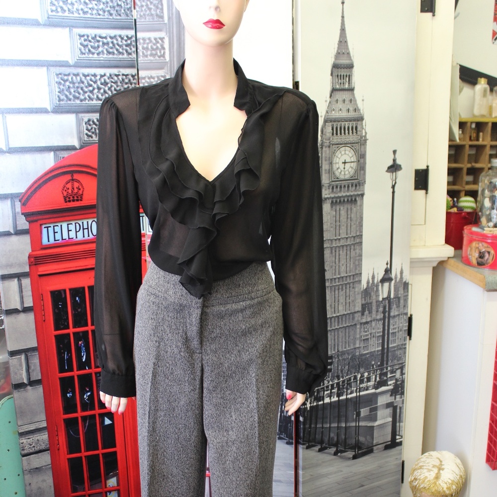 New York & Co. 7th Avenue Suiting Collection Gray Flared Pants